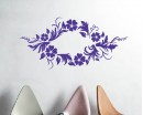Beautiful Floral Garland Vinyl Decals Modern Wall Art